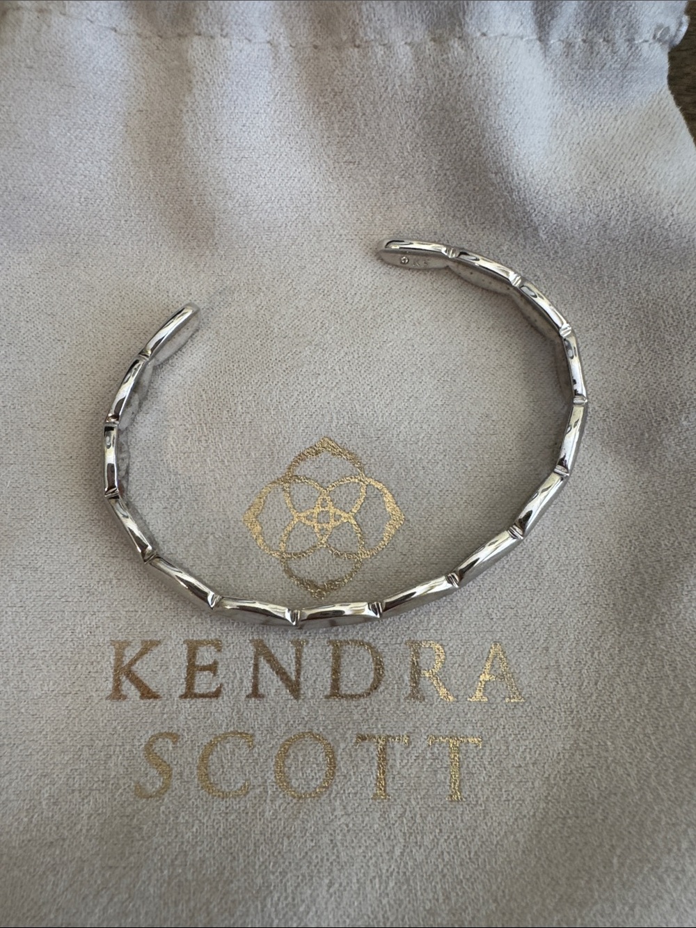 Kendra Scott Silver Bamboo-Link Open Cuff